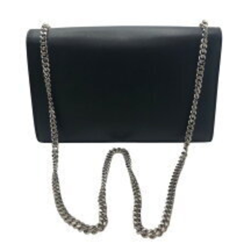 Saint Laurent Classic Silver Kate Chain Black Shoulder Calfskin Bag